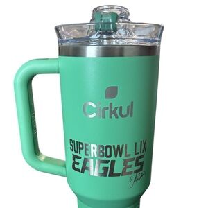 New Cirkul 40oz Stainless Steel Tumbler, Laser Engraved Philadelphia Eagles